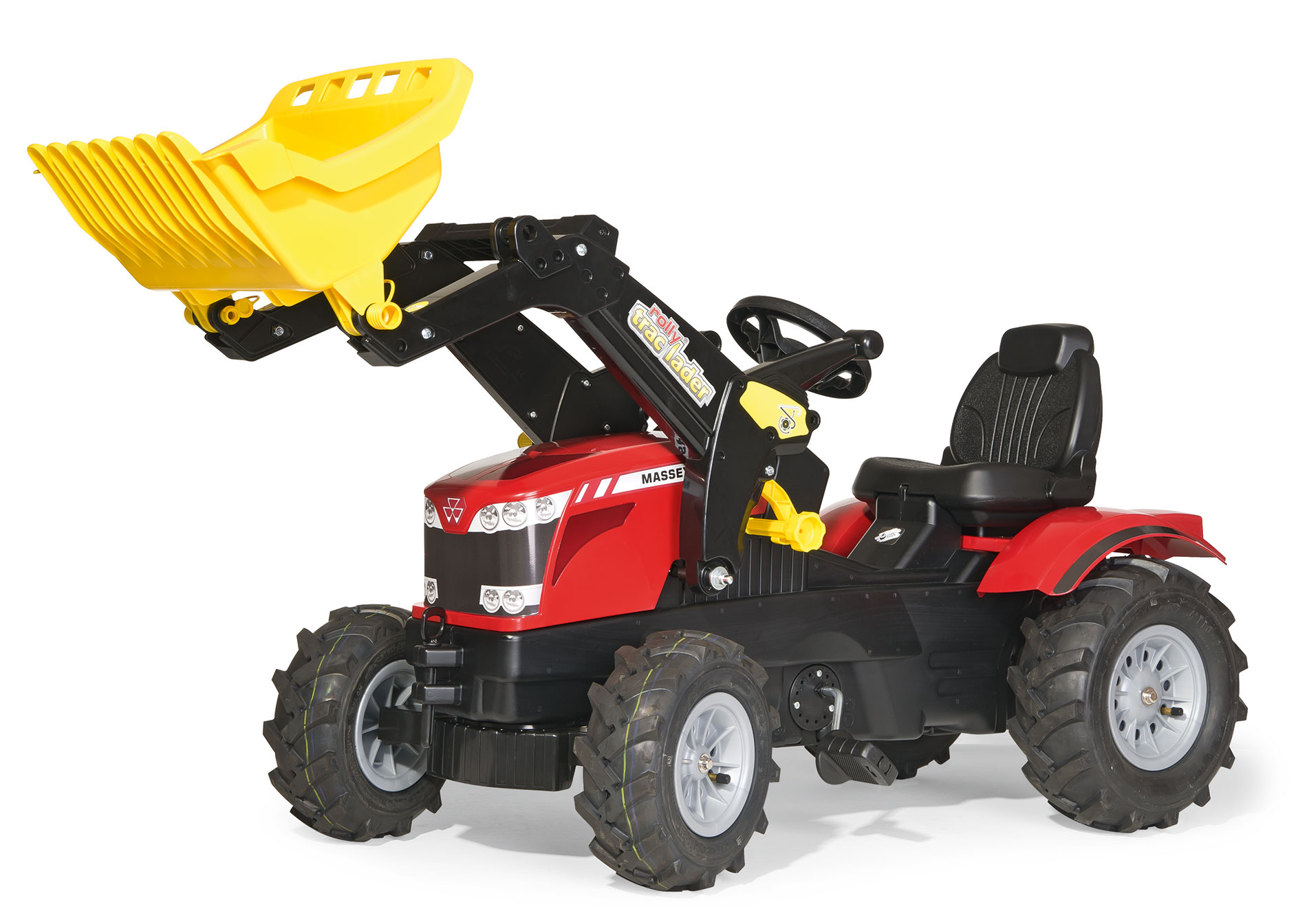 Rolly Toys, Šľapací traktor Massey Ferguson 8650 s predným nakladačom a nafukovacími kolesami, od 3 do 8 rokov