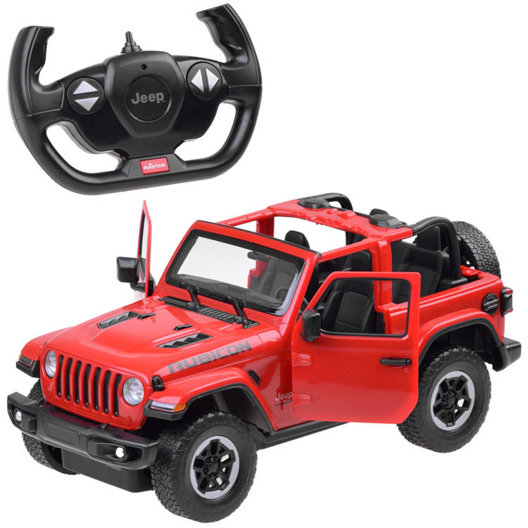 Rastar RC Auto Jeep Wrangler JL 1:14 na diaľkové ovládanie, červené