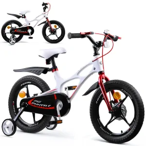 Royal Baby Detský bicykel Space Shuttle 16" s nafukovacími kolesami + pomocné kolieska,  RB16-22, biely