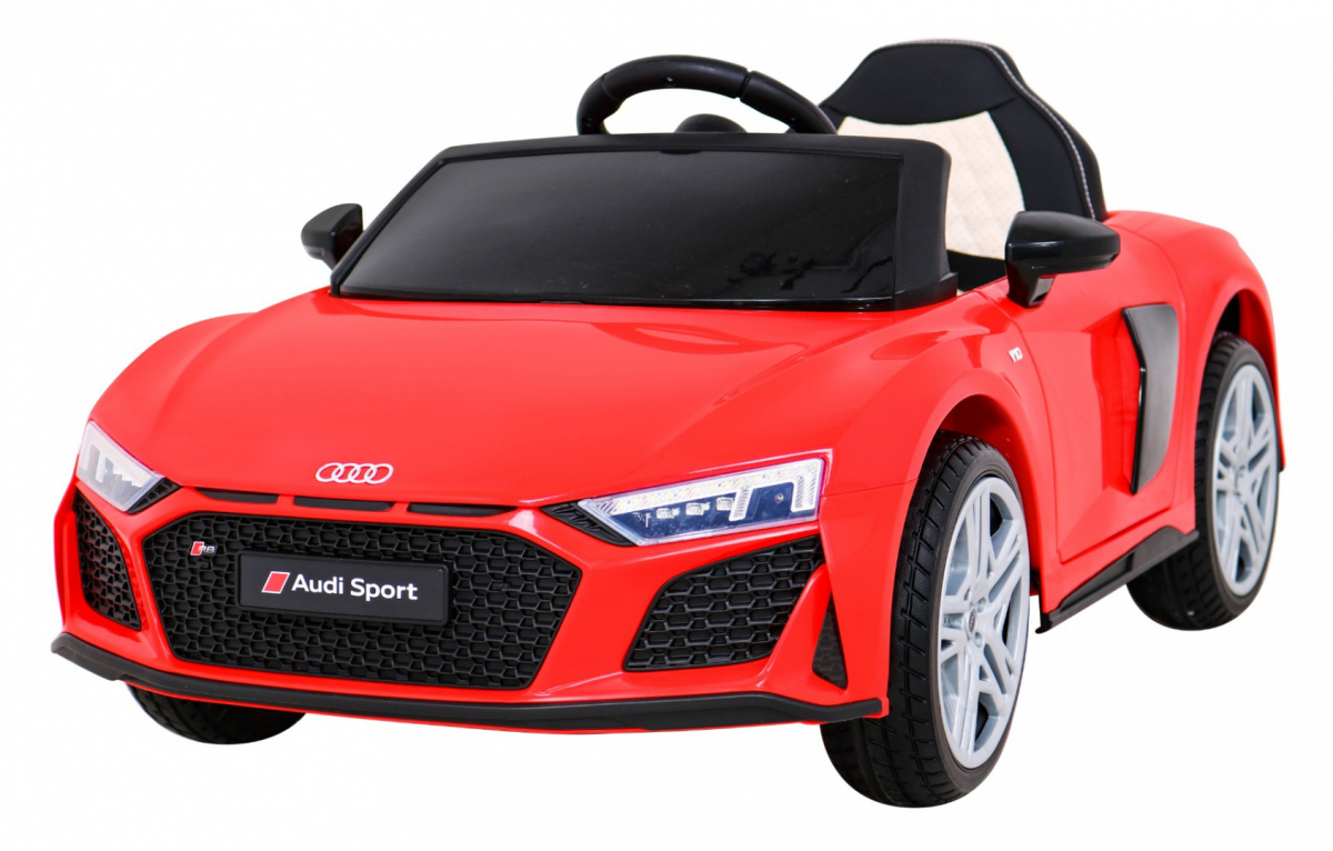 JOKO Elektrické autíčko AUDI R8 LIFT, kožené sedadlo, penové kolesá, červené
