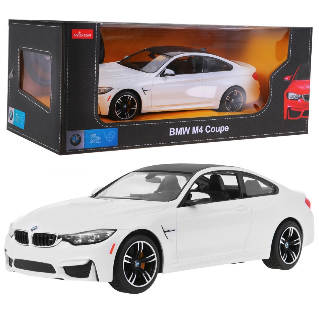 RASTAR RC Autíčko BMW M4 Coupe 1:14 + LED svetlo, biele