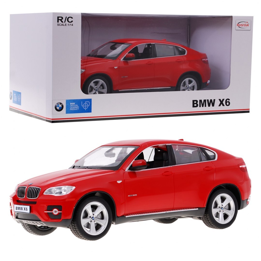 Rastar RC Auto BMW X6 1:14 na diaľkové ovládanie, červené