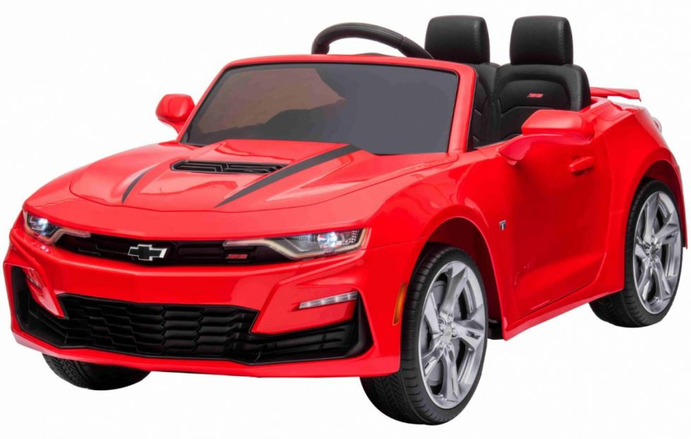 JOKO Elektrické autíčko Chevrolet CAMARO 2SS, penové kolesá, kožené sedadlo, červené