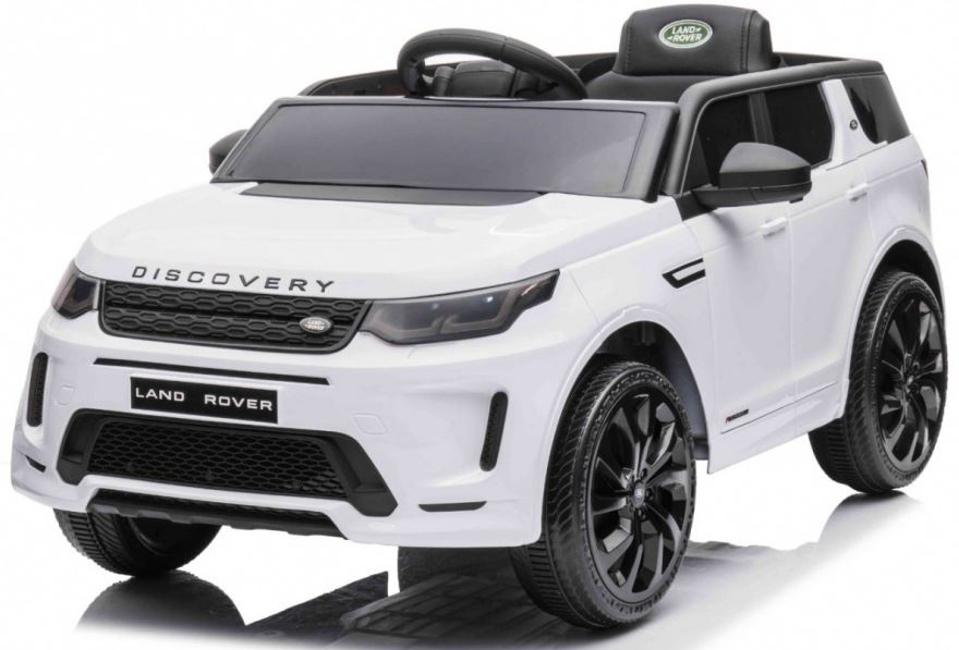 JOKO Elektrické autíčko Land Rover Discovery Sport, penové kolesá, kožené sedadlo, biele