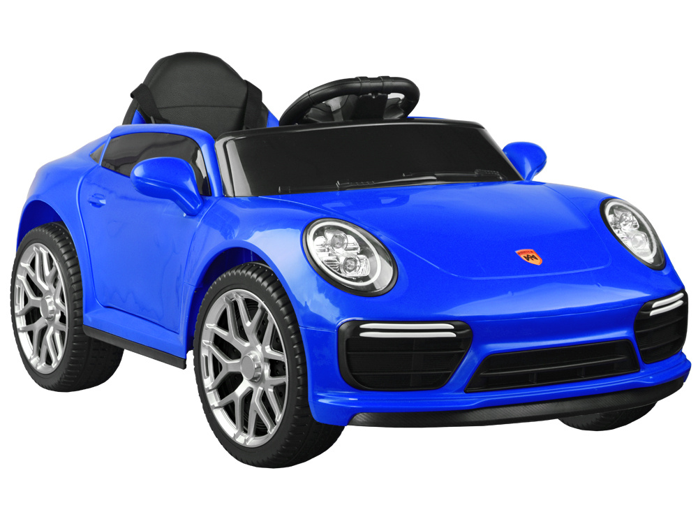 JOKO Elektrické autíčko Cabrio s Efektom HOJDANIA, kožené sedadlo, penové kolesá, modré