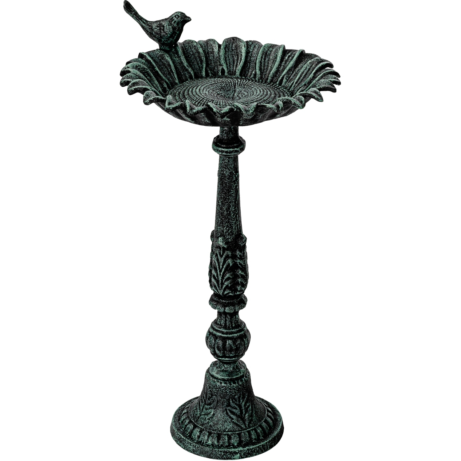 STILISTA Napájadlo pre vtákov liatinové Kvet, Antická zelená