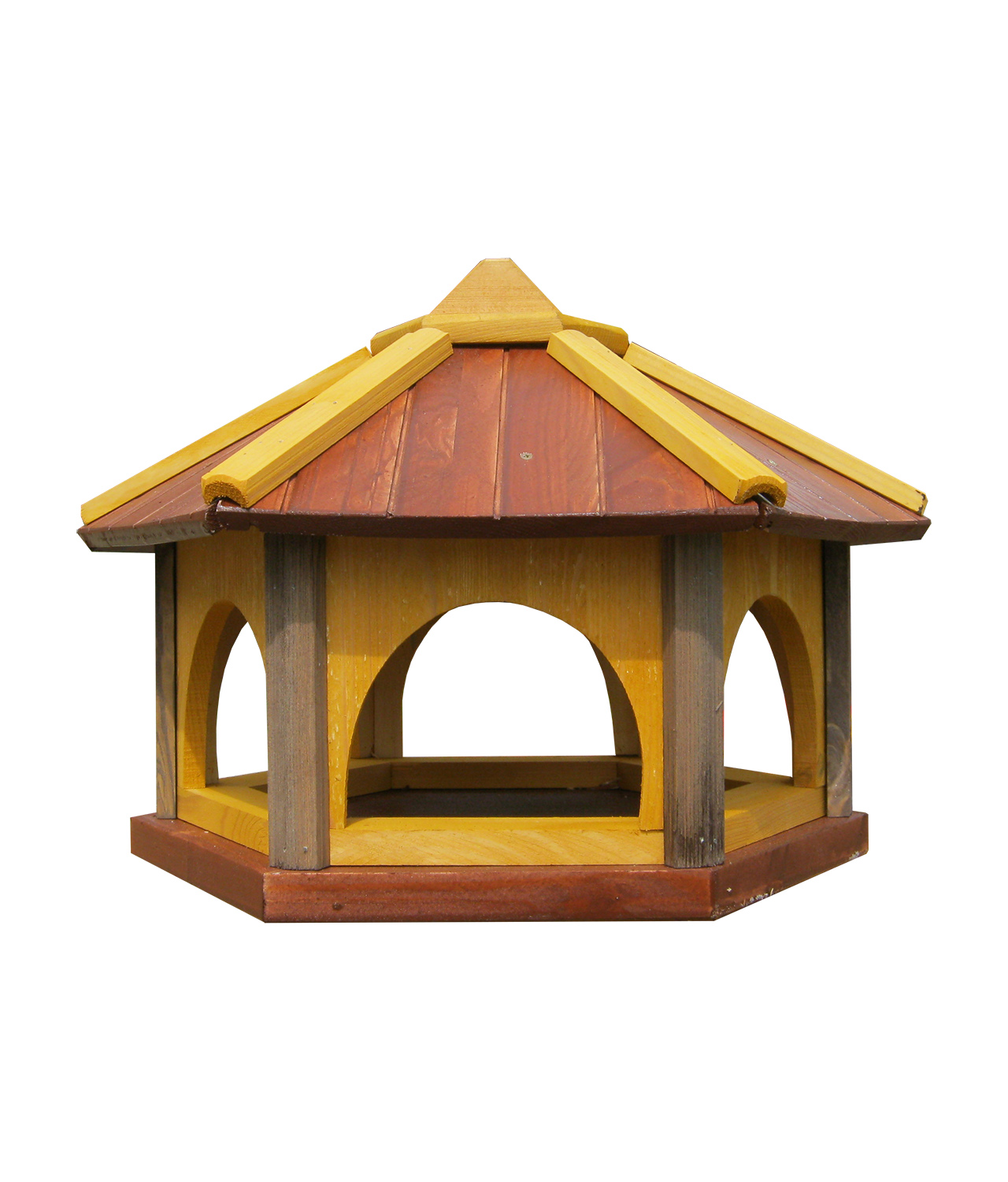 MKSTOR Drevené kŕmitko pre vtáky 50x45x40cm, vtáčia búdka, braz