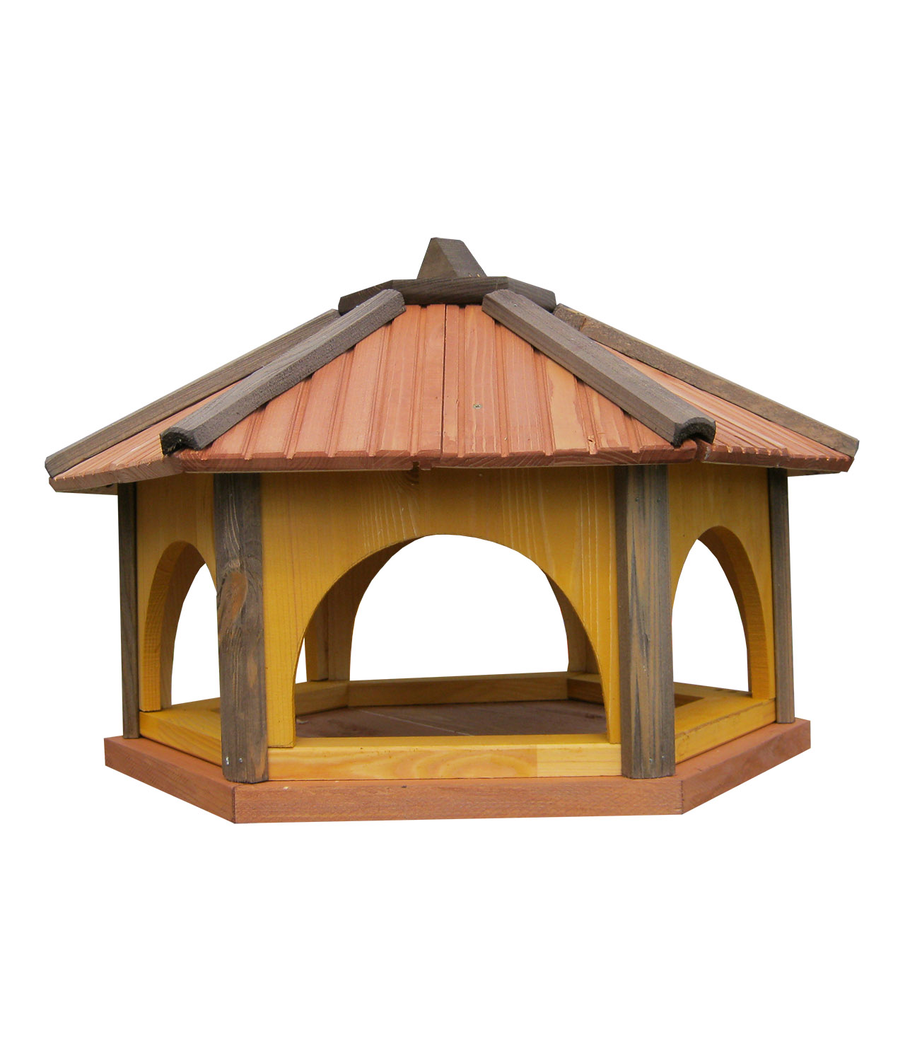 MKSTOR Drevené kŕmitko pre vtáky 60x47x42cm, vtáčia búdka, TIK