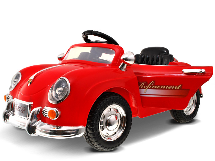 JOKO Elektrické autíčko RETRO elegant 12V, červené