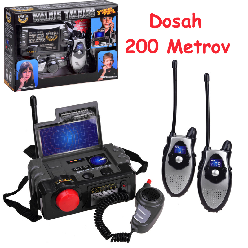 JOKO Detské Vysielačky do 200m 3ks Walkie Talkie + centrála, polícia
