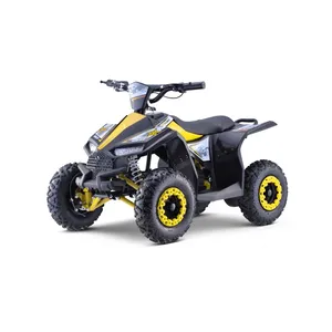 JOKO Elektrická štvorkolka HIGHPER s Kovovým Rámom pre deti aj dospelých, Nosnosť 65kg, 1000W 48V, rýchlosť 35km/h, nafukovacie kolesá, kožené sedadlo, žltá