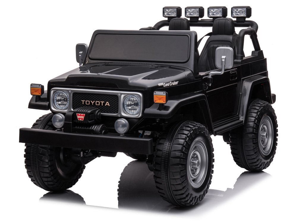 JOKO Elektrické autíčko Toyota Land Cruiser, 4x4 4x24V 100W, Dvojmiestne Kožené sedadlo, Penové kolesá, nosnosť 59kg, čierne