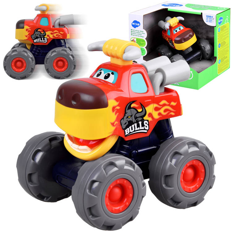HOLA Toys Autíčko Monster Truck Býk, červené