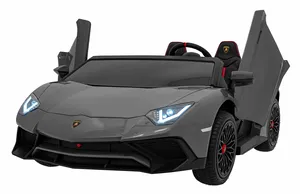 JOKO Elektrické Autíčko Lamborghini Aventador SV Strong 200W 24V, Bezkomutátorový motor, Nafukovacie kolesá, Dvojmiestne kožené sedadlo, nosnosť 100kg, rýchlosť 13,8 km/h, sivé