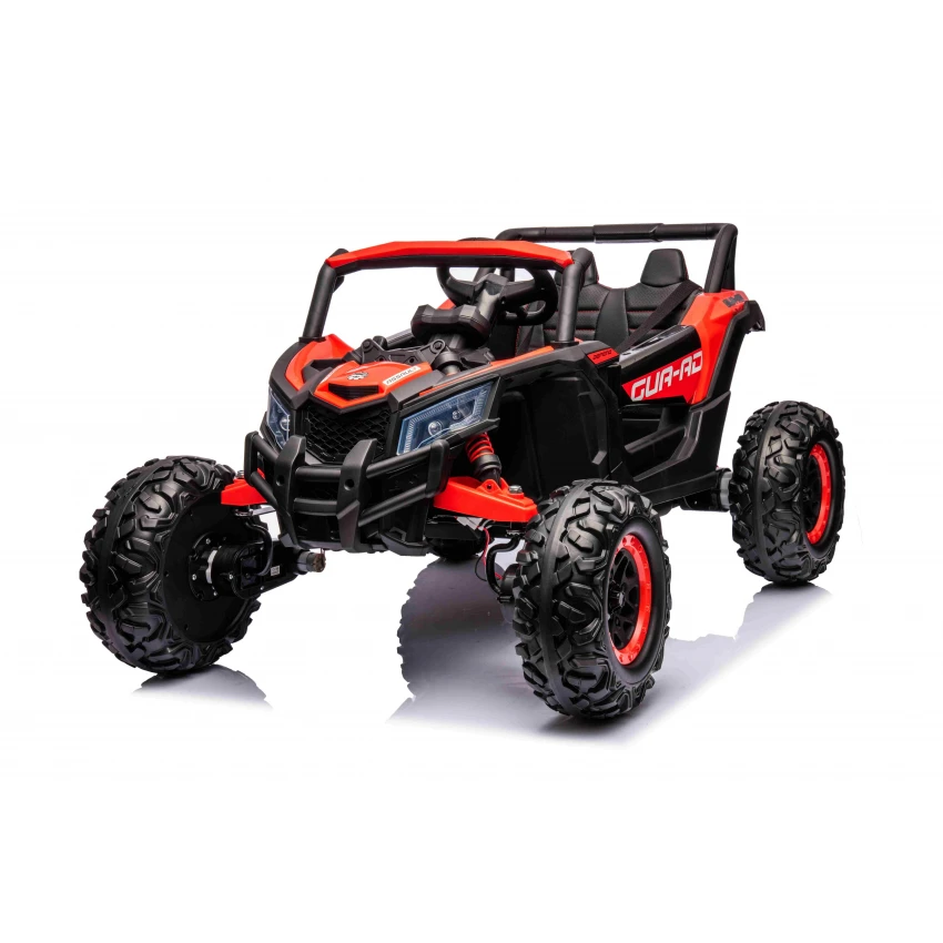 JOKO Elektrické autíčko Buggy ATV Defend 4x4, kožené sedadlo, penové kolesá, červené