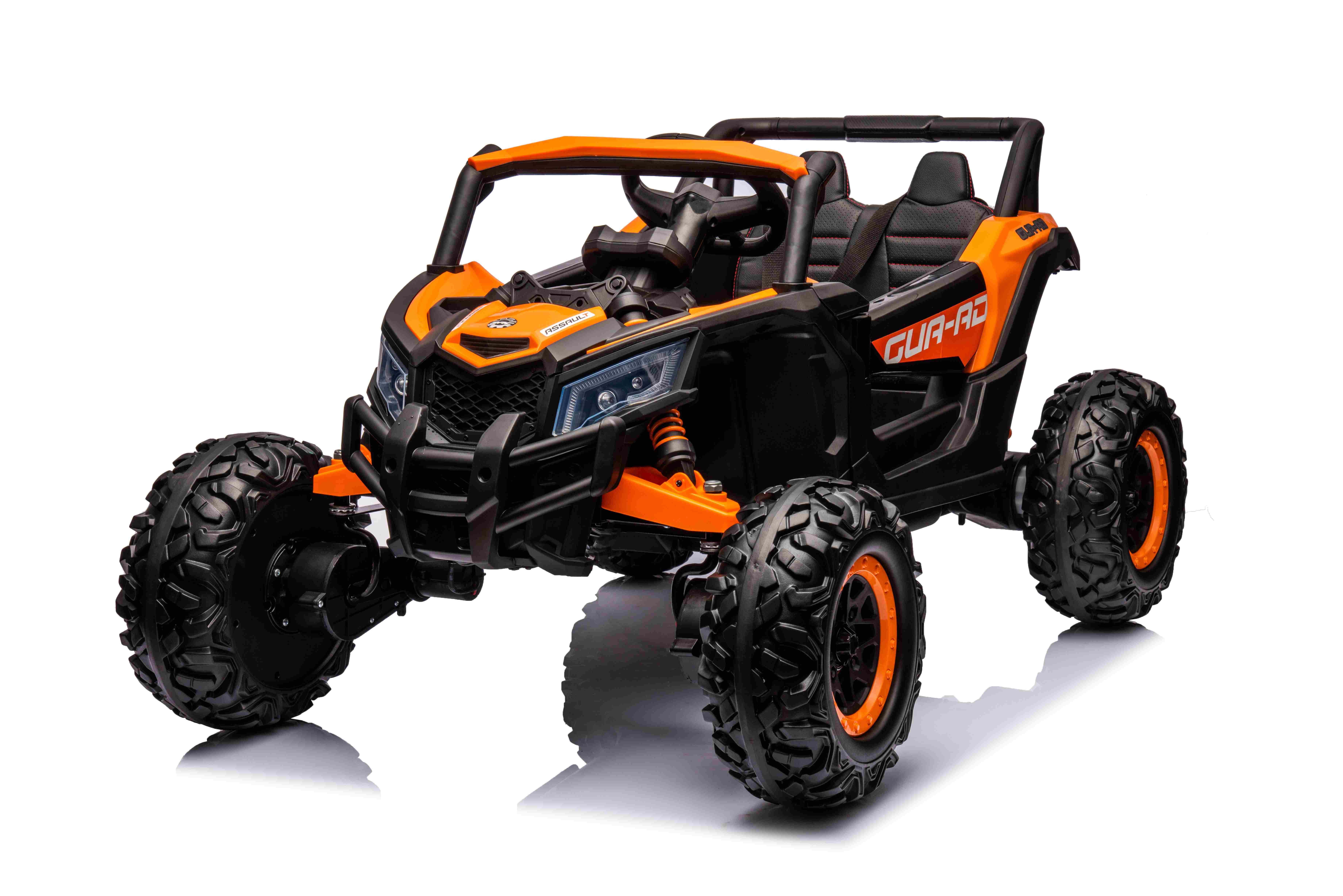 JOKO Elektrické autíčko Buggy ATV Defend 4x4, kožené sedadlo, penové kolesá, oranžové