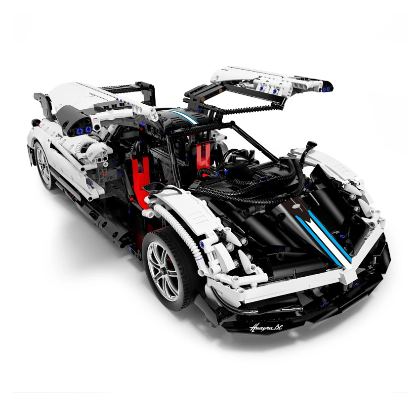 Rastar Veľká Technická stavebnica 2892ks Auto Pagani Huayra 1:8, biele