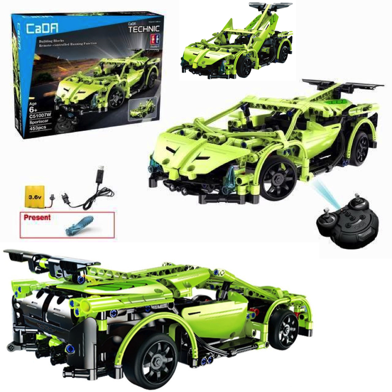 CaDa TECHNIC – EE RC Technická Stavebnica Športové Auto na diaľkové ovládanie 453ks