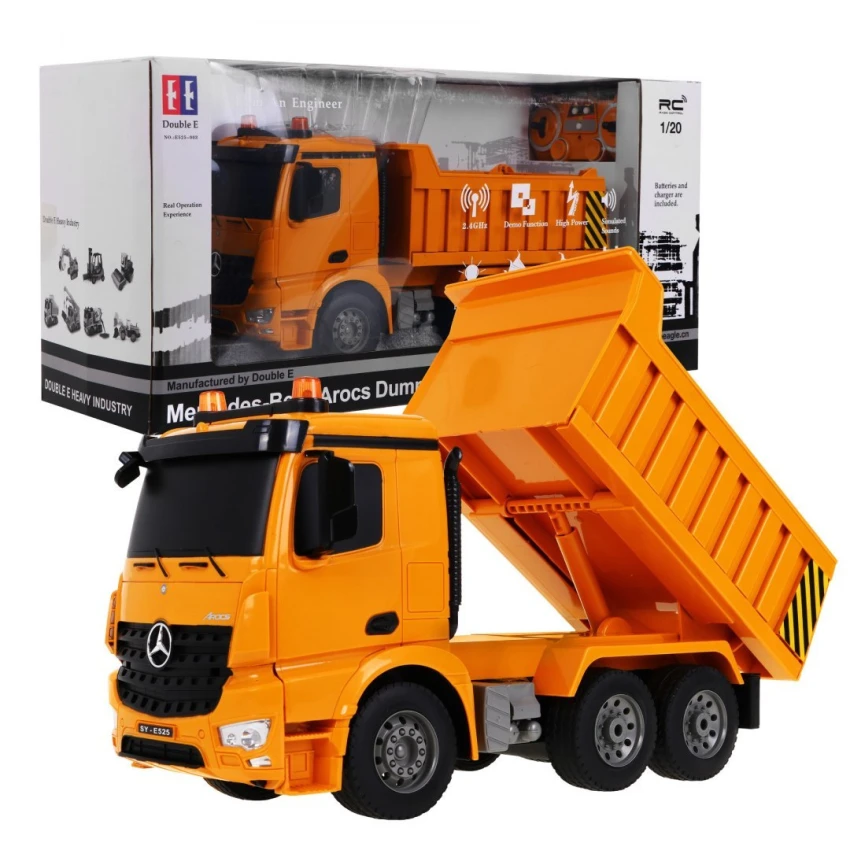 Double Eagle RC Auto Sklápač Mercedes-Benz Arocs 1:20 s vyklápacou vlečkou