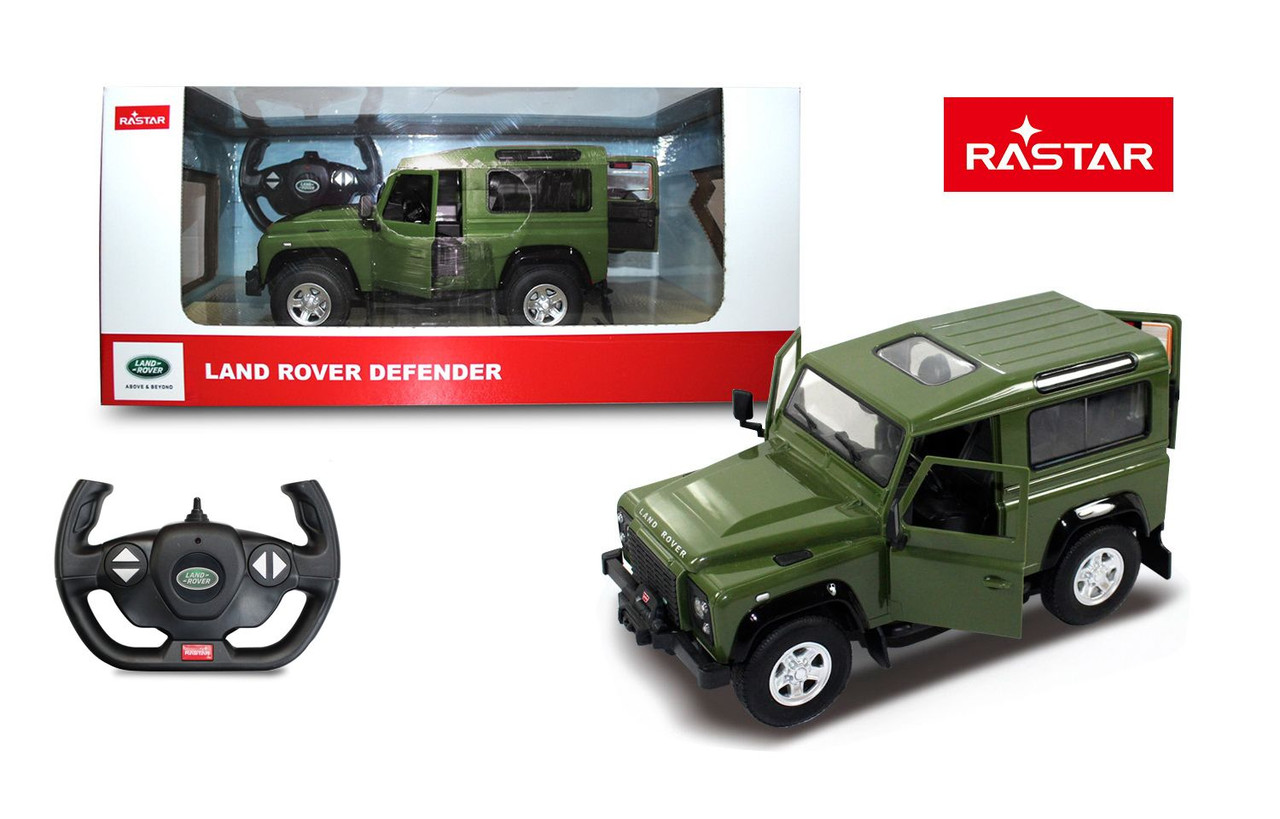 Rastar RC Auto LAND ROVER Defender 1:14 na diaľkové ovládanie, zelené
