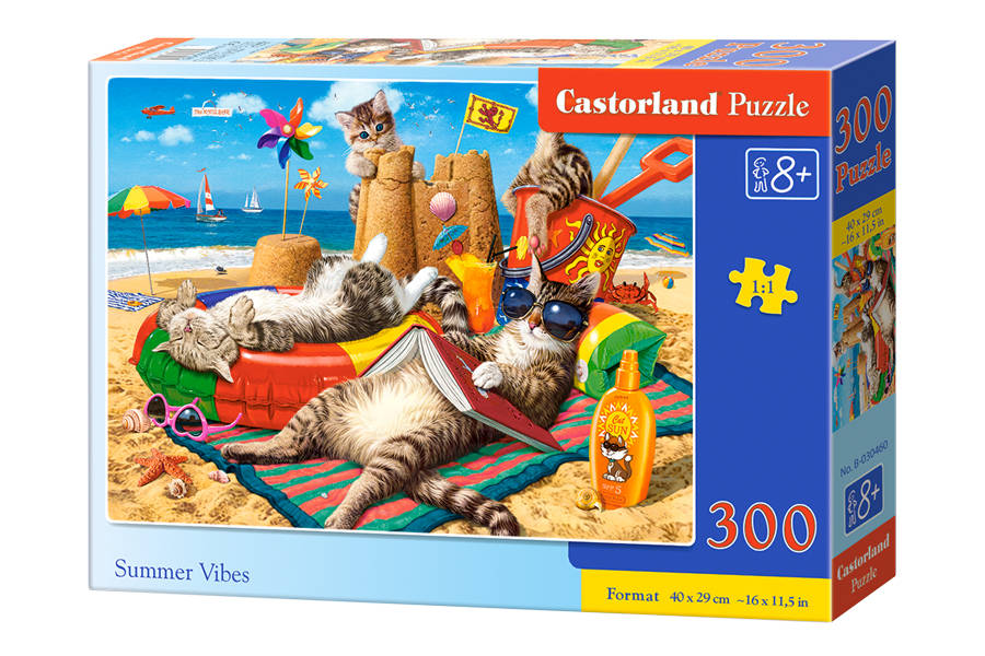 Castorland, Puzzle Zvieratá na pláži, 300 ks