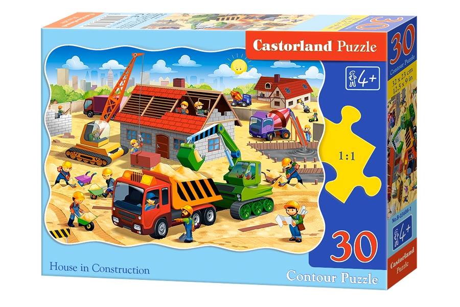 Castorland, Detské Puzzle Na stavbe, 30 ks