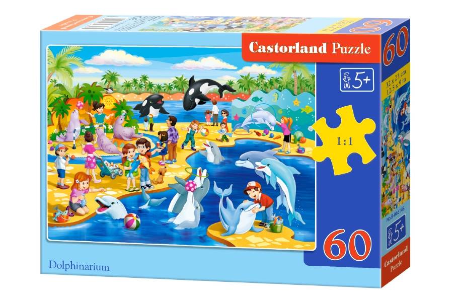 Castorland, Detské Puzzle Delfinárium,  60 ks