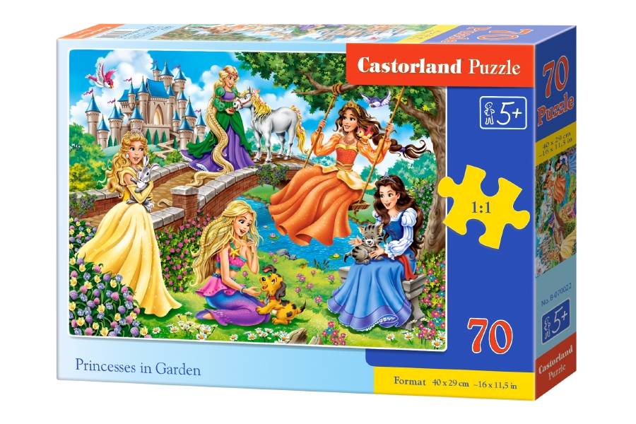 Castorland, Detské Puzzle Princezné v záhrade, 70 ks