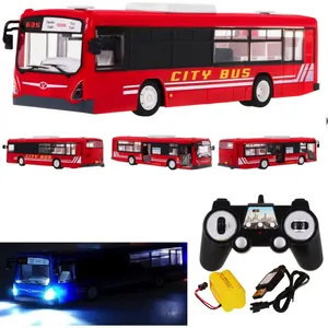 Double Eagle RC Autobus na diaľkové ovládanie s otváracími dverami + svetlo, červený
