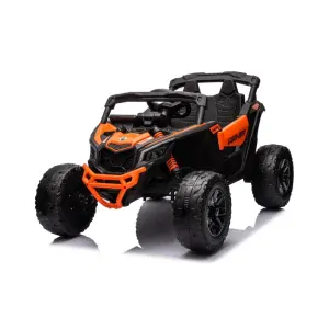 JOKO Elektrické autíčko BUGGY ATV CAN-AM Maverick, 4x200W 24V, Penové kolesá, kožené sedadlo, FM rádio, oranžové
