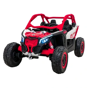 JOKO Elektrické Autíčko Buggy Maverick Turbo RR 4x200W, Dvojmiestne Kožené sedadlo, Nosnosť 50kg, FM Rádio, Penové kolesá, MP3, USB, červené