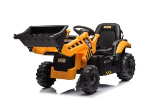 JOKO Elektrický Traktor JCB s naberačkou + diaľkové ovládanie 2,4Ghz, žltý