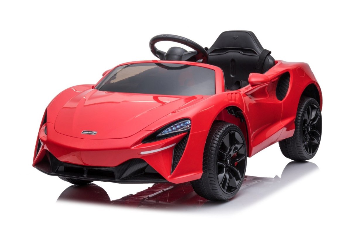 JOKO Elektrické Autíčko McLaren Artura 4x4, penové kolesá, kožené sedadlo, červené