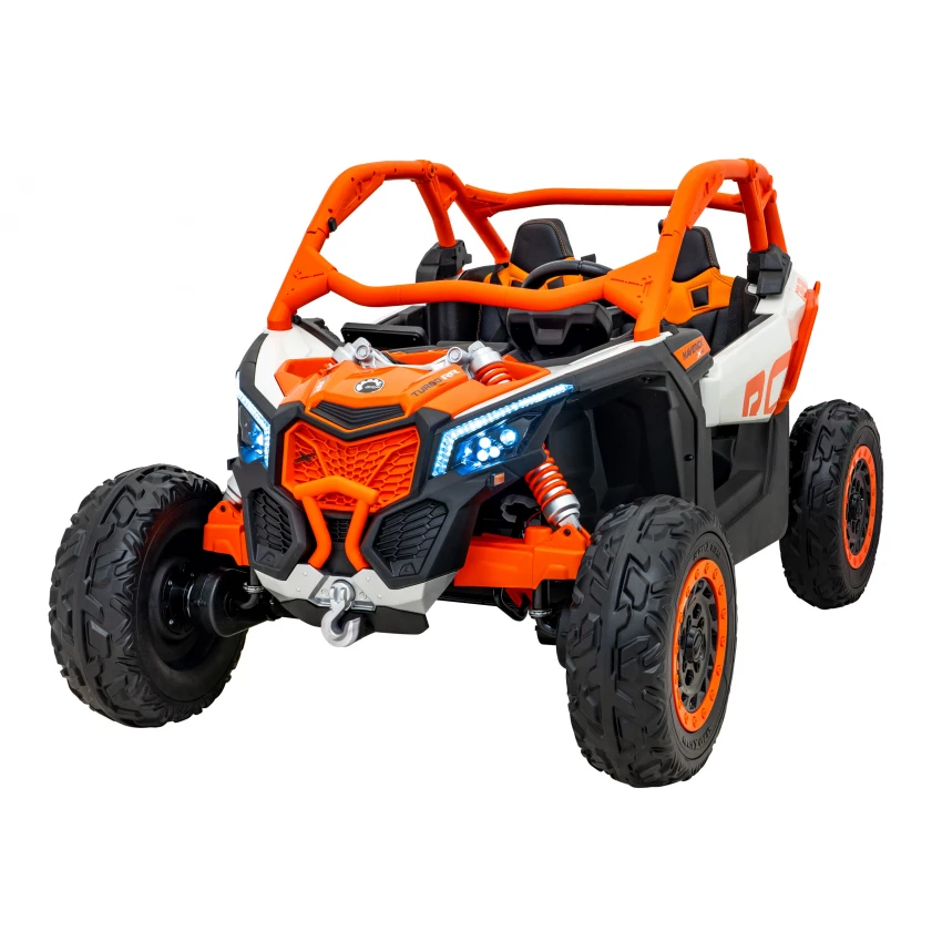 JOKO Elektrické Autíčko Buggy Maverick Turbo RR 4x200W, Dvojmiestne Kožené sedadlo, Nosnosť 50kg, FM Rádio, Penové kolesá, MP3, USB, oranžové
