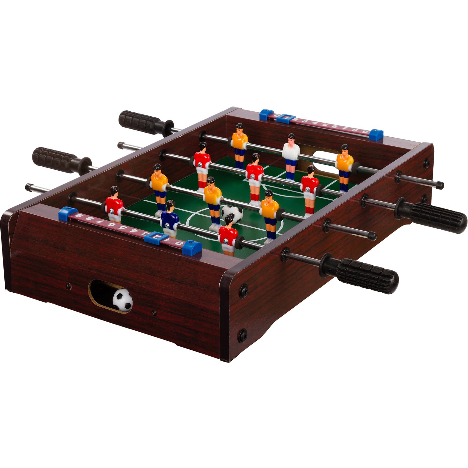 GAMES PLANET Drevený Stolný futbal 51x31x10cm, tmavo hnedý