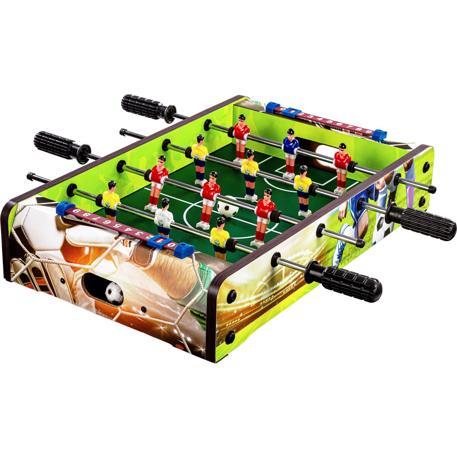GAMES PLANET Drevený Stolný futbal 51x31x10cm, zelený