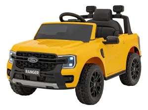 JOKO Elektrické Autíčko Ford Ranger LIFT, penové kolesá, kožené sedadlo, žlté