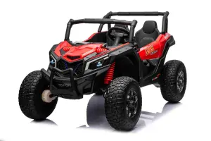 JOKO Elektrické autíčko BUGGY UTV X3 Off-Road 24V 4x200W, Dvojmiestne kožené sedadlo, nosnosť 90kg, penové kolesá, červené