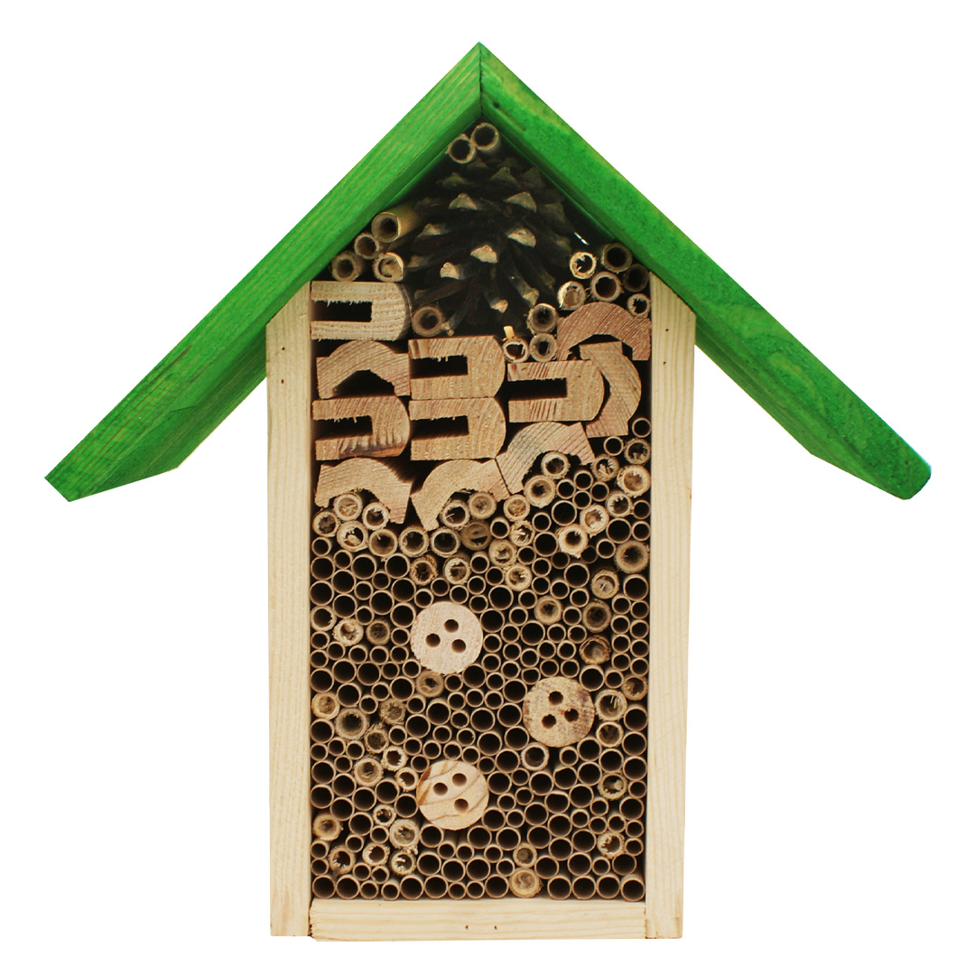 MKSTOR HMYZÍ HOTEL - Domček pre prospešný Hmyz, včely, z Ihličnatého Dreva