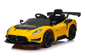 JOKO Elektrické Autíčko Maserati MC20 GT2 4x4, penové kolesá, kožené sedadlo, Rádio, žlté