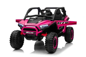 JOKO Elektrické Autíčko Buggy 4x4 KCK, penové kolesá, kožené sedadlo, 4x50W 24V, nosnosť 50kg, ružové