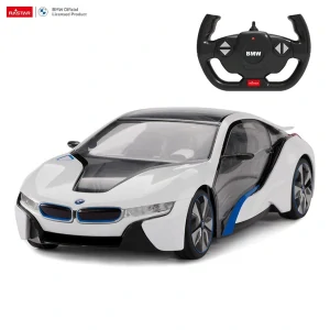 Rastar RC Auto BMW I8 na diaľkové ovládanie 1:14 + LED svetlo, biele