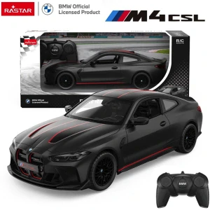 Rastar RC Auto BMW M4 CSL na diaľkové ovládanie + LED svetlá, čierne Matné
