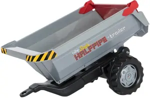 Rolly Toys Vyklápací príves rollyHalfpipe Single, vyklápací, strieborný