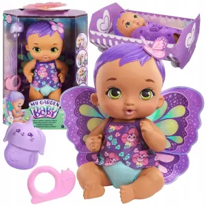 Mattel My Garden Baby Interaktívna Bábika Motýlik Butterfly Baby 30cm, pije a ciká, fialová