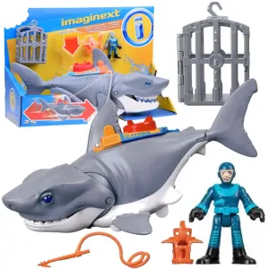 Mattel Imaginext Mega Mechanical Shark Útok žraloka + figúrka žraloka a potápača