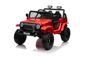 JOKO Elektrické autíčko Jeep OFF ROAD 4x4 Sport, Nosnosť 50kg, Kožené sedadlo, penové kolesá, FM rádio, červené