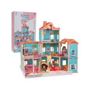 JOKO Veľký Detský Rozkladací domček pre bábiky s nábytkom 73cm x 69cm + Bábiky