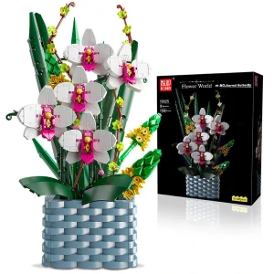 Mould King Technická Stavebnica Kytica Farebných Kvetov v Kvetináči Orchidea 1158ks