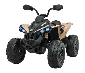 JOKO Elektrická Štvorkolka Maverick ATV 2x200W 24V, kožené sedadlo, penové kolesá, FM rádio, hnedá
